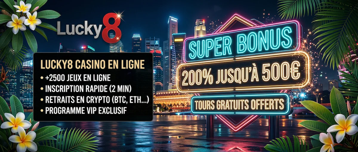 Lucky8 Casino — bonus et jeux